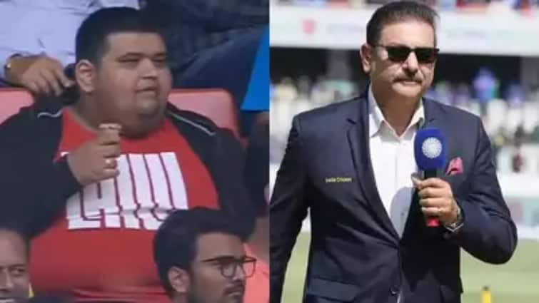 Ravi Shastri Roast Spectator On Air In His Inimitable Style During IND vs NZ 1st Test 3rd Day Latest Sports News IND vs NZ: आईसक्रीम ब्वॉय...! रवि शास्त्री ने लाइव कमेन्ट्री के दौरान फैन का उड़ाया मजाक