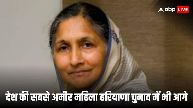 India Richest Women Savitri Jindal ahead in Haryana Assembly Election ahead of Congress leader दौलत में भी सबसे आगे और राजनीति में भी धुरंधर, देश की सबसे रईस महिला चुनाव में जीत की राह पर