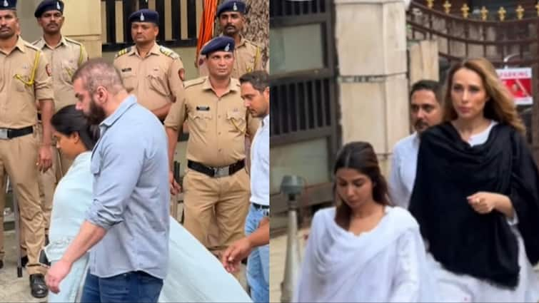 Sohail Khan Arpita Khan Yulia Vantur reached Baba Siddiqui house see pictures here Baba Siddiqui Death: बाबा सिद्दीकी के घर पहुंचे सलमान खान, बहन अर्पिता खान और सोहेल खान भी आए नजर