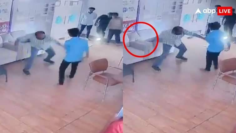 neet student got beaten inside coaching center by teacher video goes viral on social media कोचिंग सेंटर है या टॉर्चर सेंटर? NEET स्टूडेंट को डंडे से पीटता दिखा टीचर, वीडियो वायरल