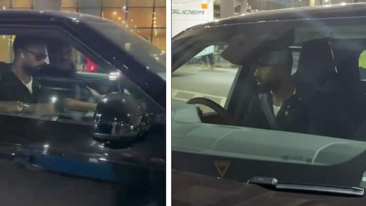 hardik pandya spotted driving range rover sport worth 1 69 crores mumbai airport video viral Hardik Pandya: हार्दिक पांड्या के कार कलेक्शन में नई एंट्री, करोड़ों की गाड़ी में घूमने का वीडियो वायरल