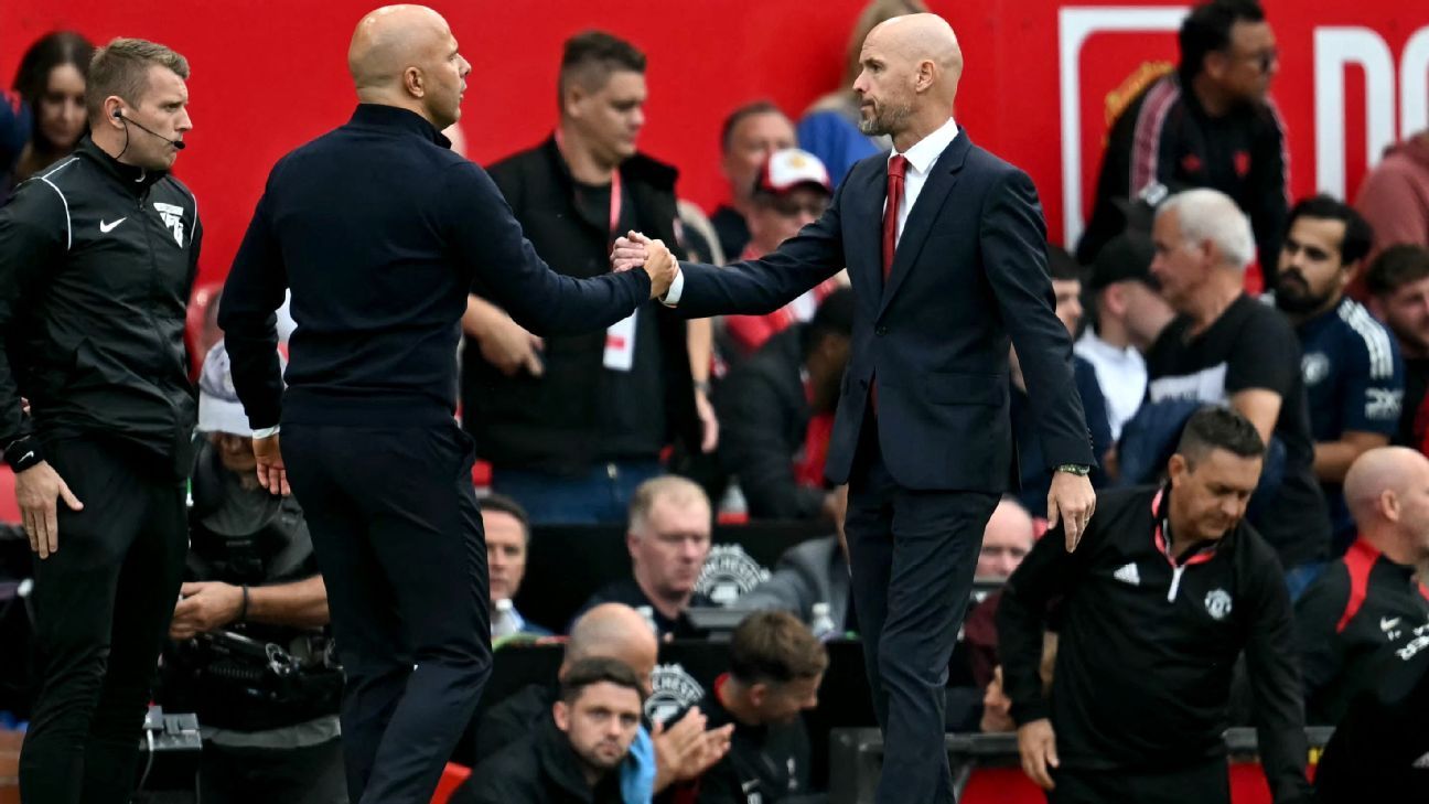 Liverpool’s Arne Slot on Erik Ten Hag’s Man United exit: ‘A pity’