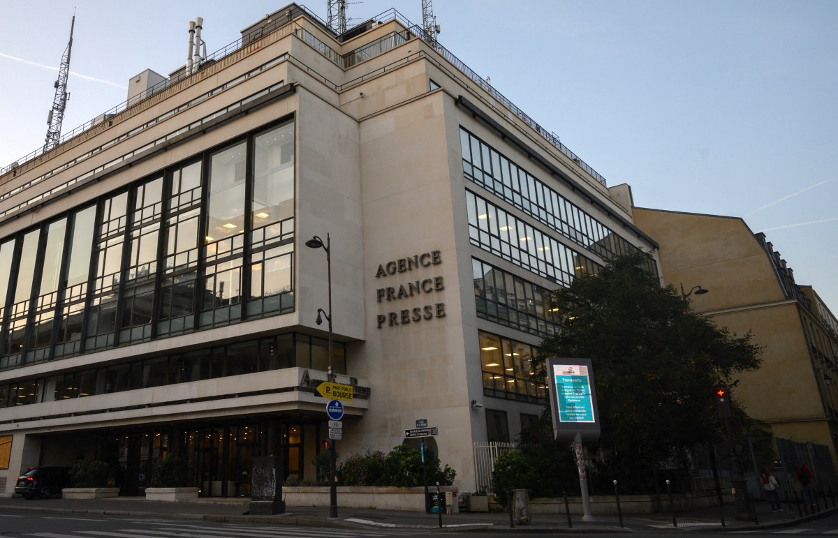 A general view shows the headquarters of the Agence France-Presse (AFP) news agency in Paris on September 10, 2024.