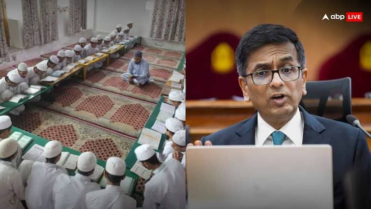 Supreme Court hearing on Madrassas CJI DY Chandrachud asks NCPCR why objection on Madrasa Education but not on other religions Institute मदरसों में धार्मिक शिक्षा पर आपत्ति तो मठ और पाठशाला पर क्यों नहीं? CJI चंद्रचूड़ ने भरी कोर्ट में NCPCR से पूछे सवाल