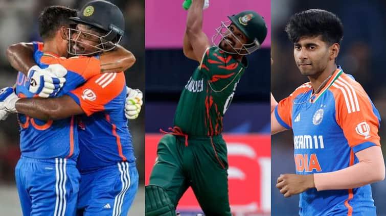 india beats bangladesh by 133 runs third t20 highest score by team sanju samson fastest hundred suryakumar yadav mayank yadav ravi bishnoi IND vs BAN: भारत ने बांग्लादेश को 133 रनों से रौंदा, सैमसन के दमदार शतक से सीरीज पर किया 3-0 से कब्जा