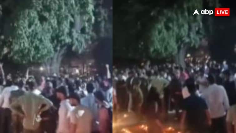 Clash At Jamia University Student Groups Brawl During Diwali Program ann जामिया में दिवाली सेलिब्रेशन के दौरान फिलिस्तीन जिंदाबाद के नारे लगाने का आरोप, दो गुटों में जमकर मारपीट