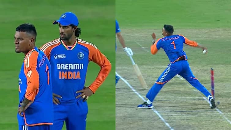 rahul chahar conceded 31 runs during india vs afghanistan emerging teams asia cup 2024 ind a vs afg a IND A vs AFG A: IPL के स्टार ने कर दिया टीम इंडिया का बेड़ा गर्क, एक ओवर में लुटाए 31 रन