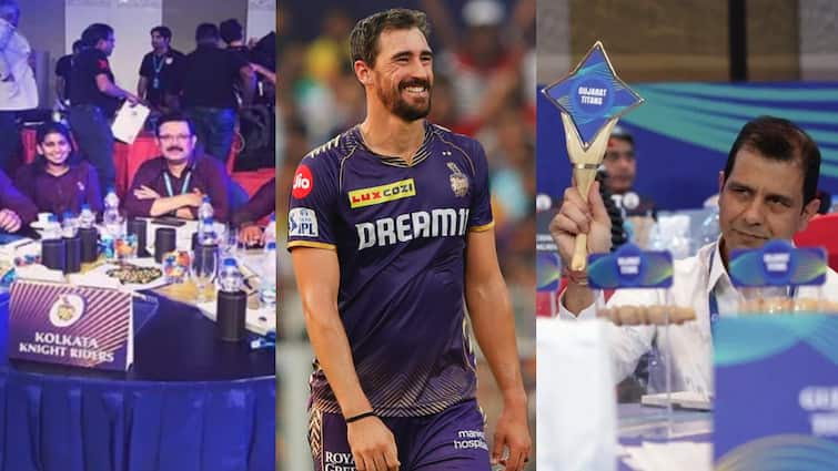 how mitchell starc became most expensive player in ipl history kkr and gujarat titans intense biding war ipl 2025 mega auction IPL 2025 Auction: जब गुजरात की वजह से KKR को हुआ करोड़ों का नुकसान, स्टार्क को गलती से मिल गए थे 24.75 करोड़