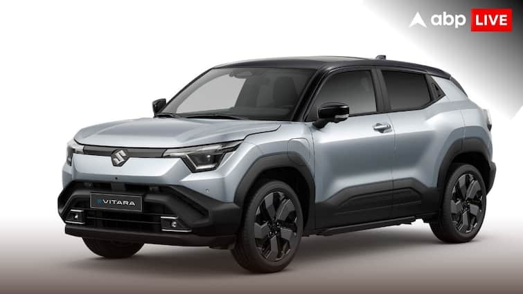 Maruti Suzuki revealed globally first electric car called e Vitara eVX concept seen in India at Auto Expo battery range features of EV Maruti Suzuki लेकर आ गई पहली इलेक्ट्रिक कार! बैटरी से लेकर फीचर्स तक जानें सबकुछ